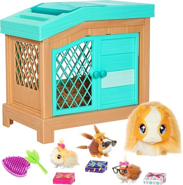 Little Live Pets - Mama Surprise | Soft, Interactive Mama Guinea Pig and her Hutch,